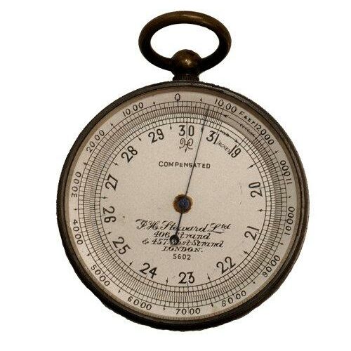Pocket aneroid altitude barometer Van Leest Antiques