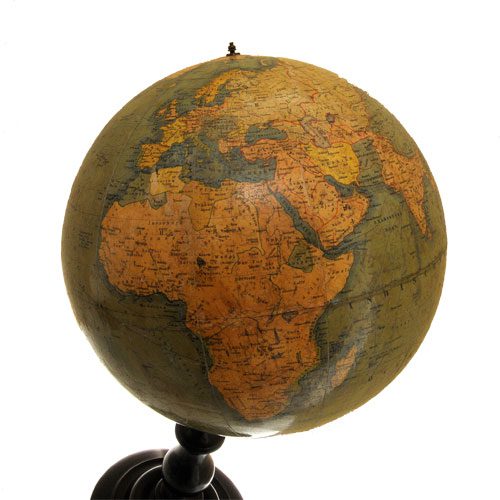 19th Century German Earth Ball Globe by Felkl & Sohn, 1885-1892