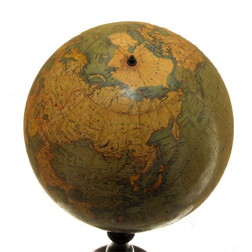 19th Century German Earth Ball Globe by Felkl & Sohn, 1885-1892