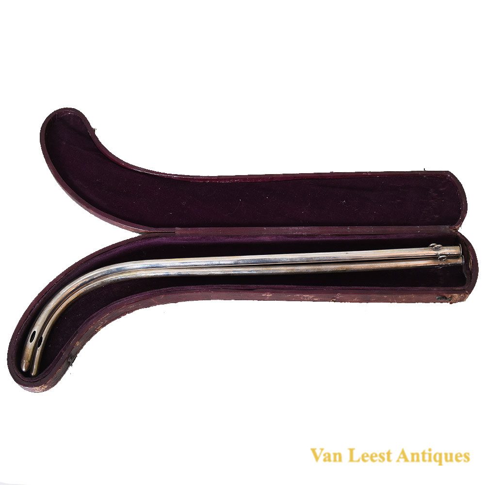 441011zc George Cowie catheter set in Mayer & Meltzer case 1840s - Van Leest Antiques (1)
