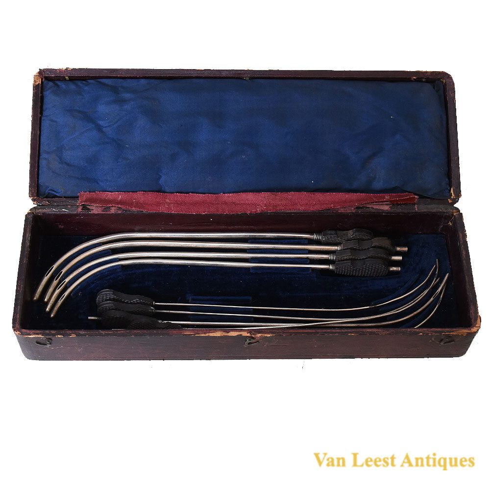441011zg Victorian Silver Brodie catheter and probe Set by George Cowie c 1840 - Van Leest Antiques (1)