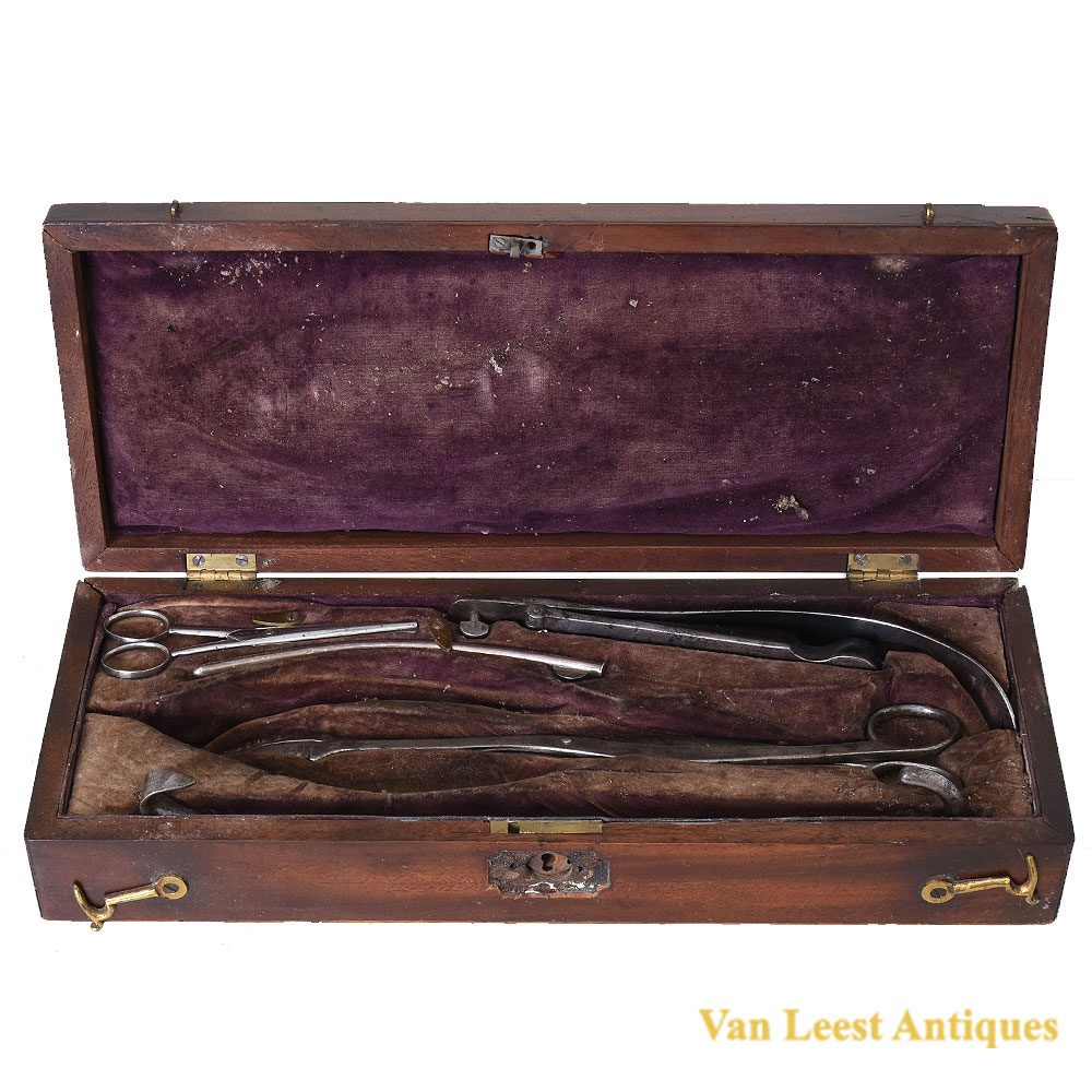 441011zq Obstetrical set Maw, c. 1840 - Van Leest Antiques (1)